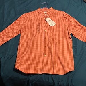 Lacoste Salmon/Pink Checkered Shirt